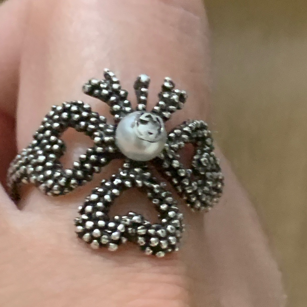 Gucci Sterling Silver Heart Ring Size 11.5